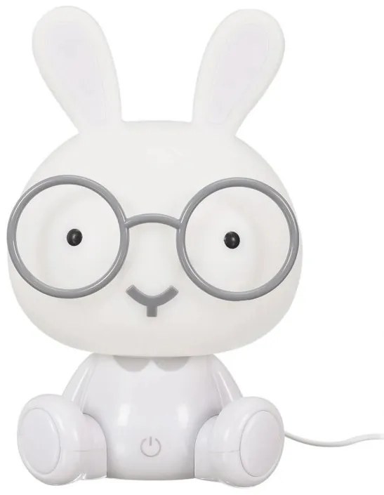 Dziecięca lampka nocna LED HOPPY 23,5 cm, biała