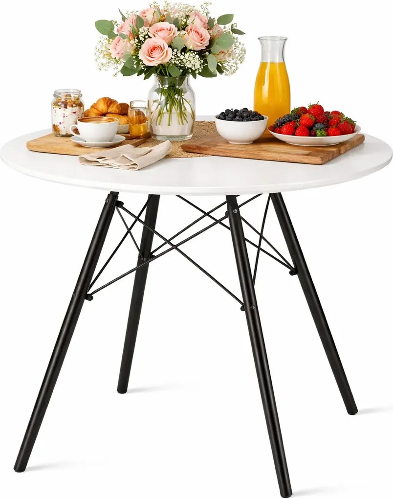 Biały stół kuchenny w stylu skandynawskim K7-B30