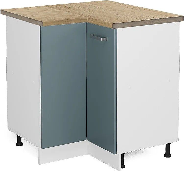 Szafka narożna niebiesko-szary 75.6x60x81.6 r-line