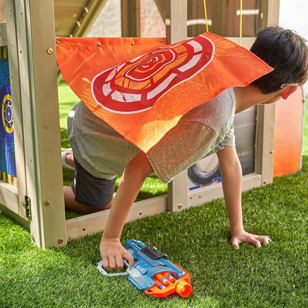 Plac zabaw do ogrodu NERF BATTLE FORT 4,45x1,84 m