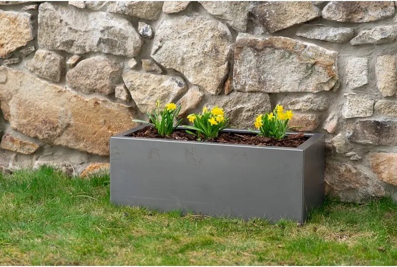 Line Donica ogrodowa 40 x 90 x 30 cm, corten CORGARDEN 1005