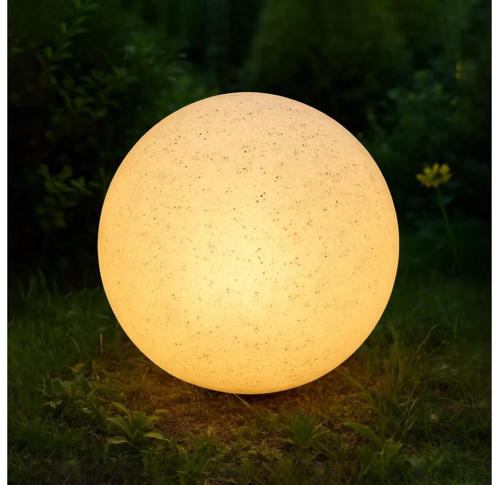 Zewnętrzna lampa dekoracyjna LUMISTONE 1xE27/15W/230V IP65 śr. 28 cm