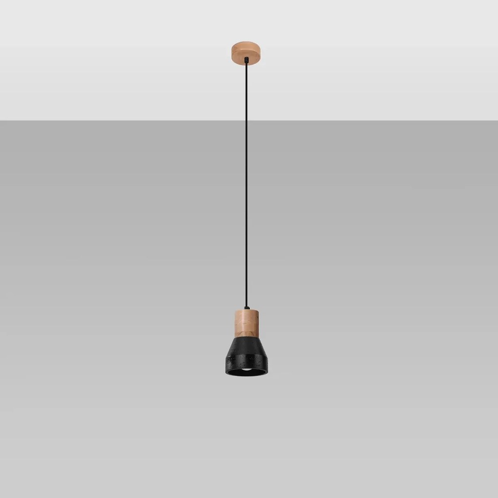 Lampa wisząca QUBIC czarna SOLLUX  LIGHTING