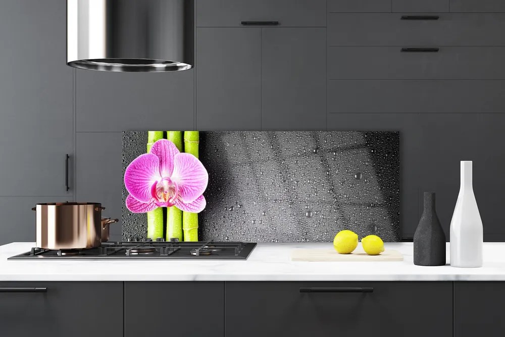 Panel Szklany do Kuchni Duet Bambusa i Orchidei