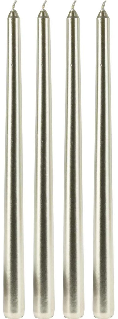 Metaliczne świece stołowe, 30 cm