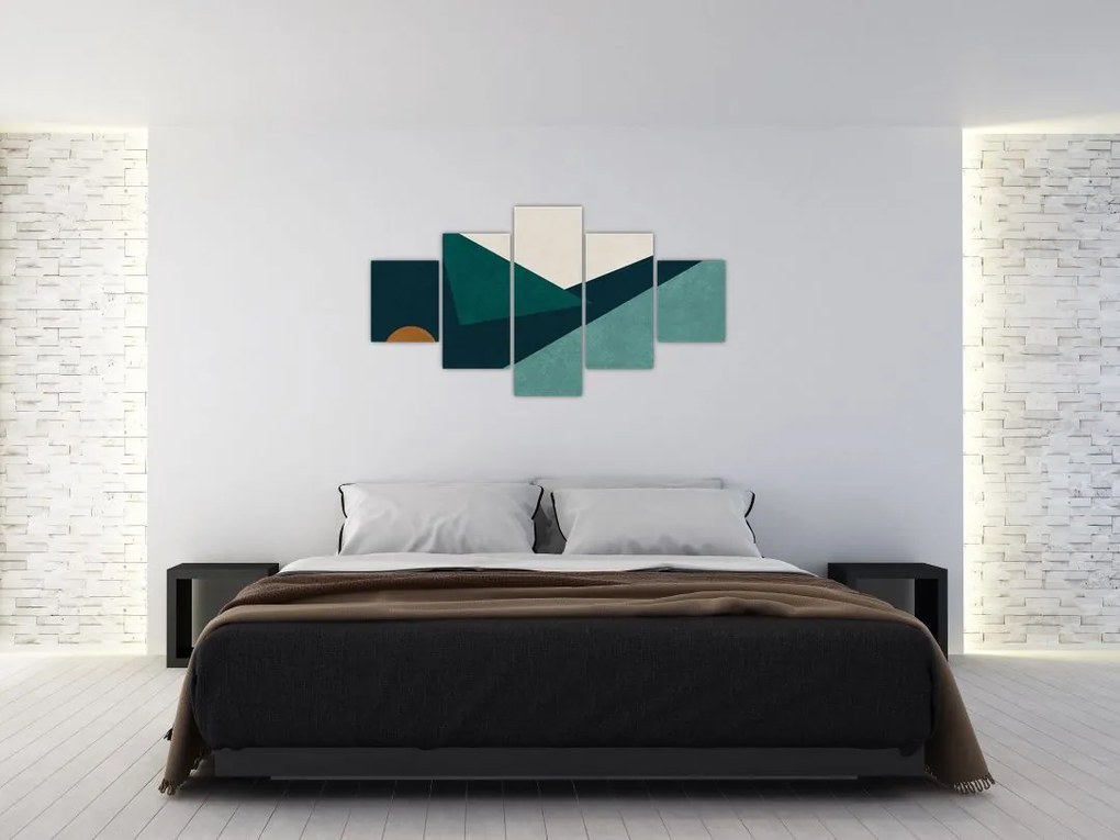 Obraz - Abstrakcja kubistyczna (125x70 cm)
