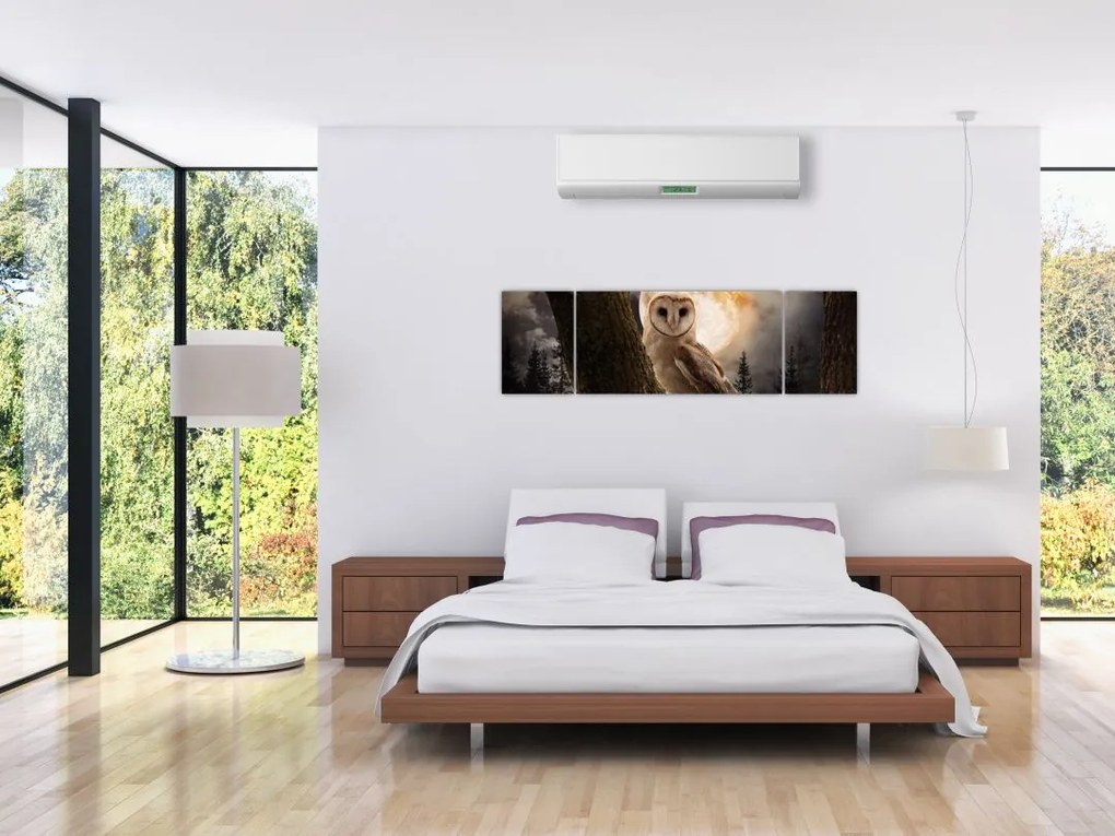 Obraz sowy palonej (170x50 cm)