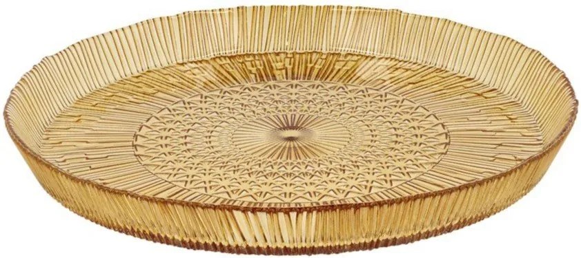 Pomarańczowy szklany półmisek ø 30 cm Kusintha – Bitz