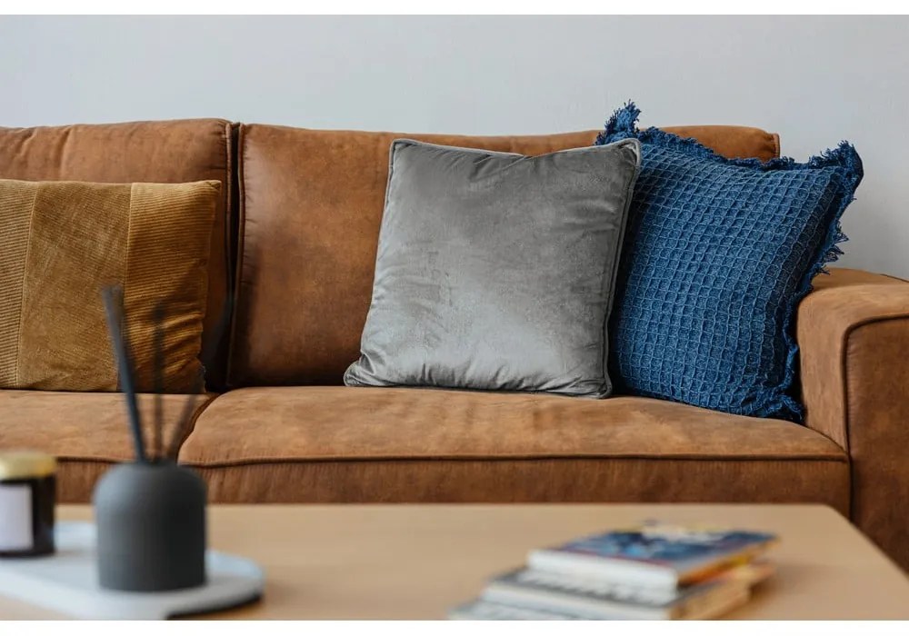 Koniakowa sofa z imitacji skóry 164 cm Copenhagen – Scandic