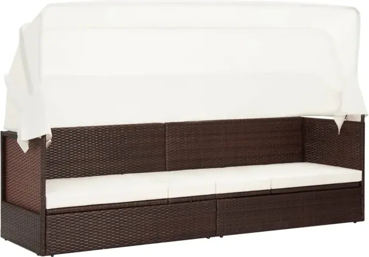 Brązowa sofa ogrodowa z zadaszeniem W0-E97