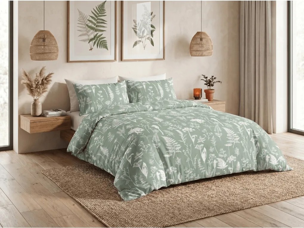 PrzytulneMieszkanie.pl PrzytulneMieszkanie.pl Pościel z mikrofibry COTIRENO zielona Rozmiar pościeli: 70 x 90 cm | 140 x 200 cm