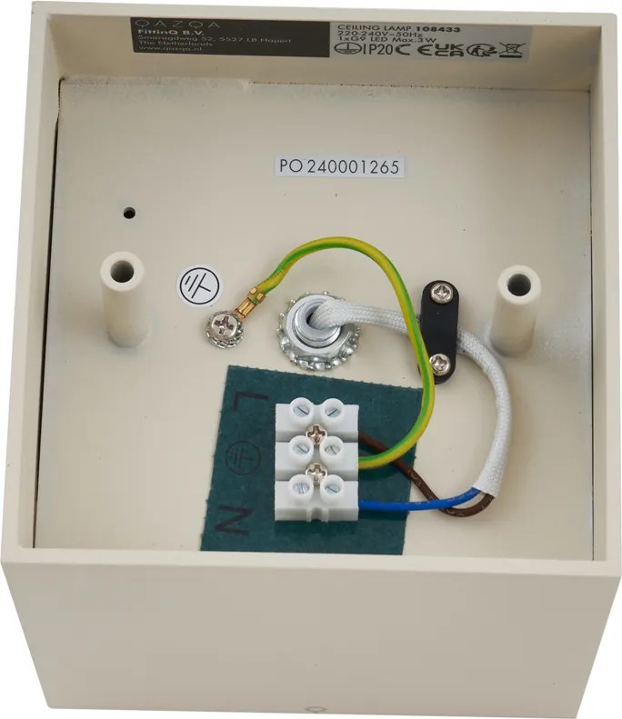 Nowoczesny kinkiet beżowy, regulowany, oprawka G9 - Box