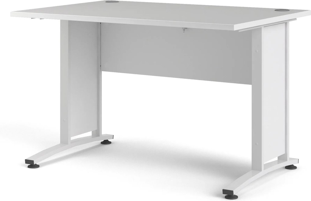 Biurko proste Prima biały 120 białe nogi