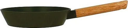 Patelnia Ector 20cm Kaki z Aluminium z Uchwytem Drewnianym - Powłoka Ceramiczna Antyprzywierająca
