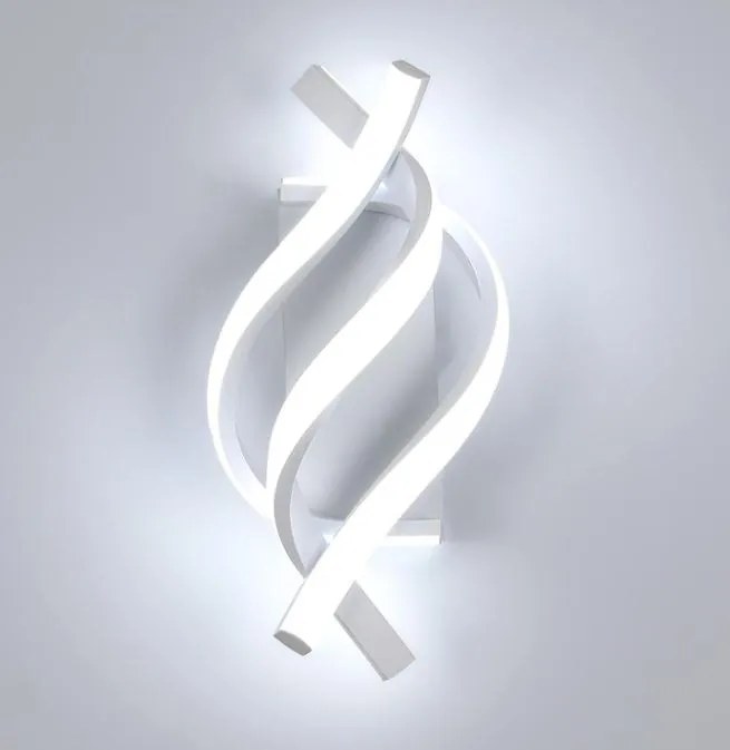 Kinkiet lampa wisząca LED spirala metalowa AT81-3KL-White