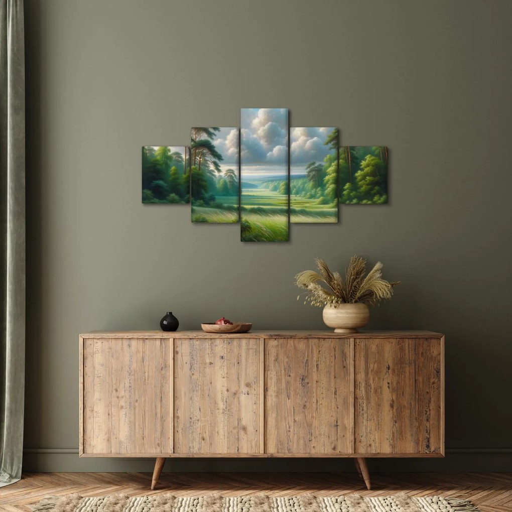Obraz - Zielony krajobraz (125x70 cm)