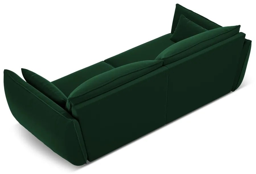 Ciemnozielona aksamitna sofa 208 cm Vanda – Mazzini Sofas