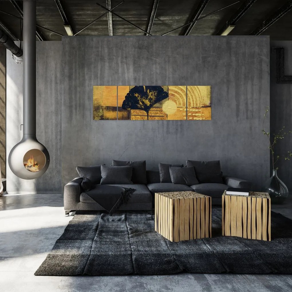 Obraz - Liść miłorzębu (170x50 cm)