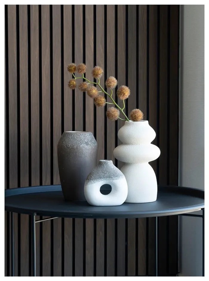 Kremowy kamionkowy wazon (wysokość 26,5 cm) – House Nordic