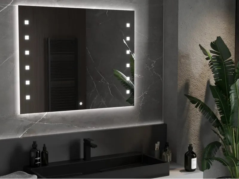 Mexen Ner lustro łazienkowe podświetlane 100 x 80 cm, LED 6000K, antypara - 9809-100-080-611-00