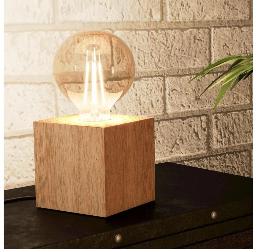 Eglo 43733 - Lampa stołowa PRESTWICK 1xE27/40W/230V beżowa