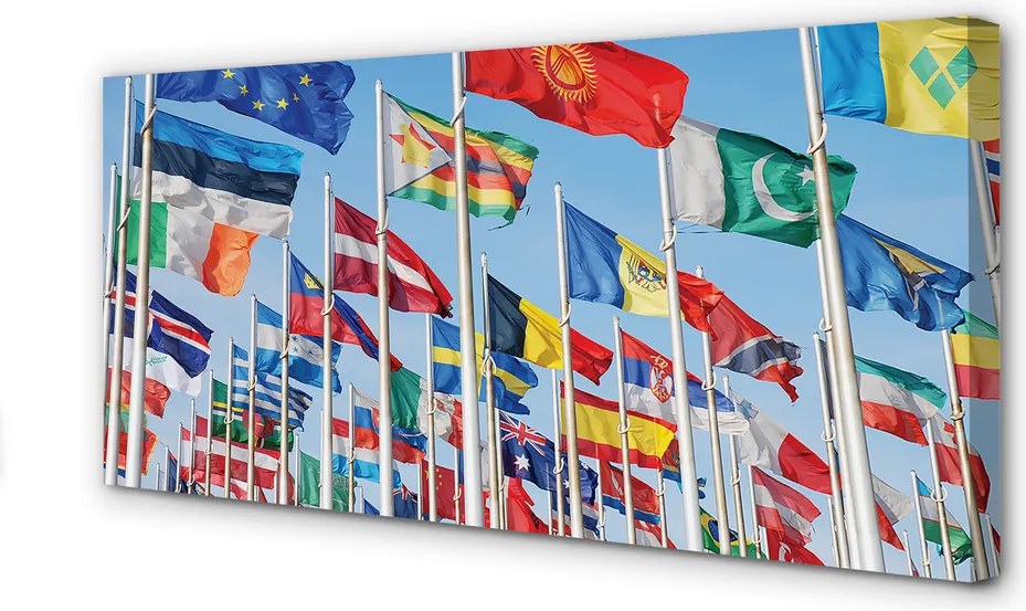 Duży obraz na płótnie Wiele Flag