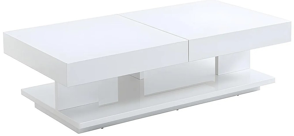 Ława ARAMIS z miejscem do przechowywania – MDF lakierowany w kolorze białym