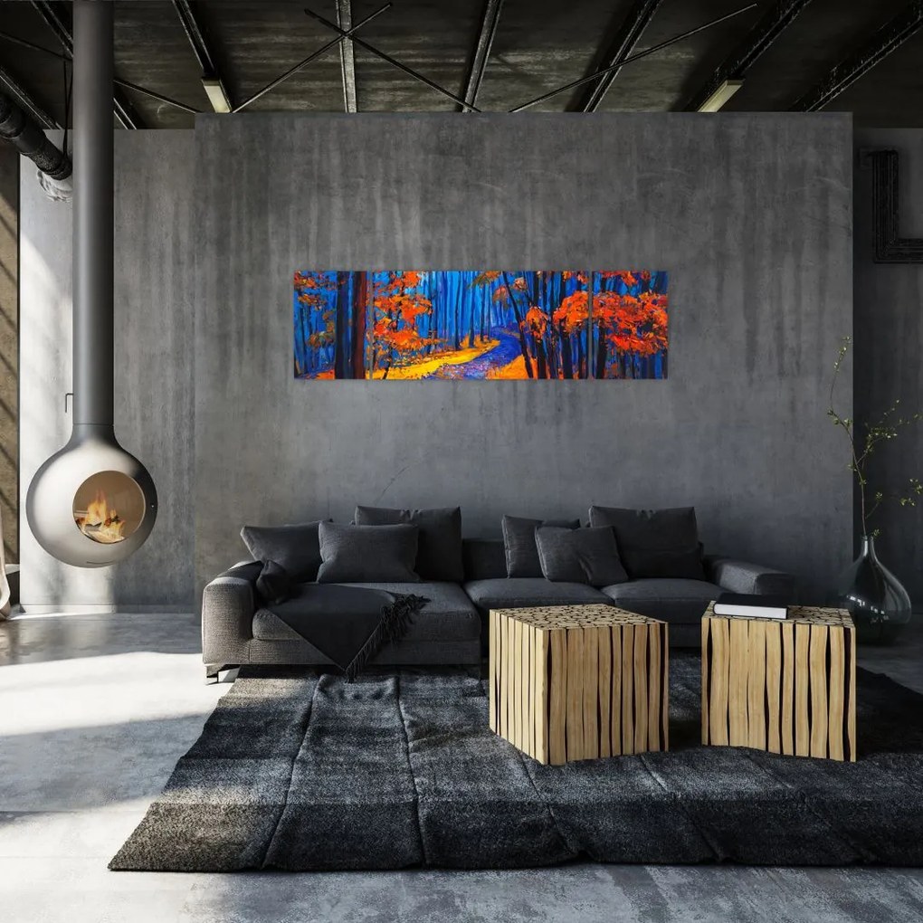 Obraz jesiennego lasu (170x50 cm)