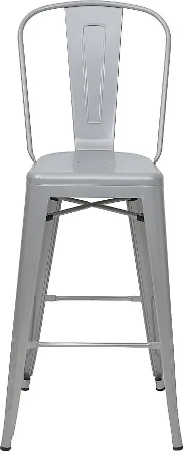 Metalowy stołek barowy MCW-A73,  szary