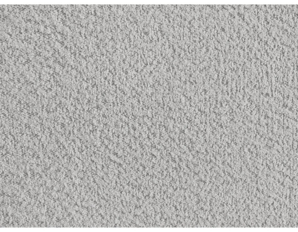 Jasnoszare tapicerowane łóżko dwuosobowe bez zagłówka ze schowkiem i stelażem 180x200 cm Inera – Bobochic Paris