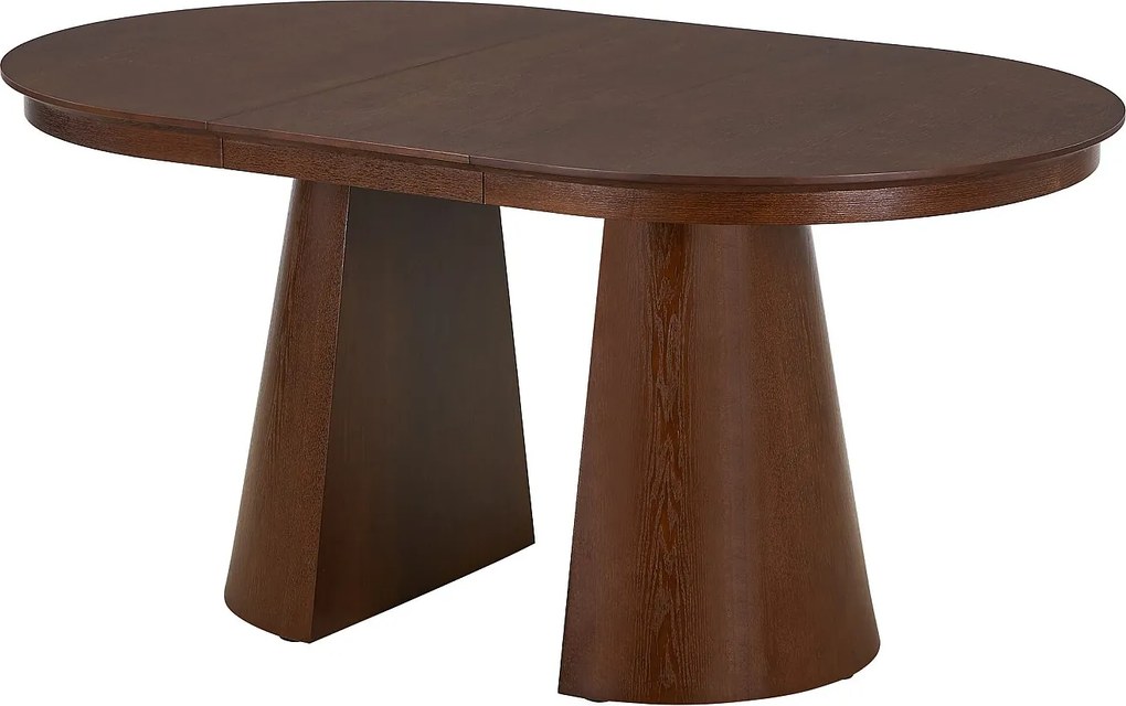 Stół do jadalni rozkładany  dla 4 do 10 osób z forniru jesionowego - Ciemny naturalny - PRISLA