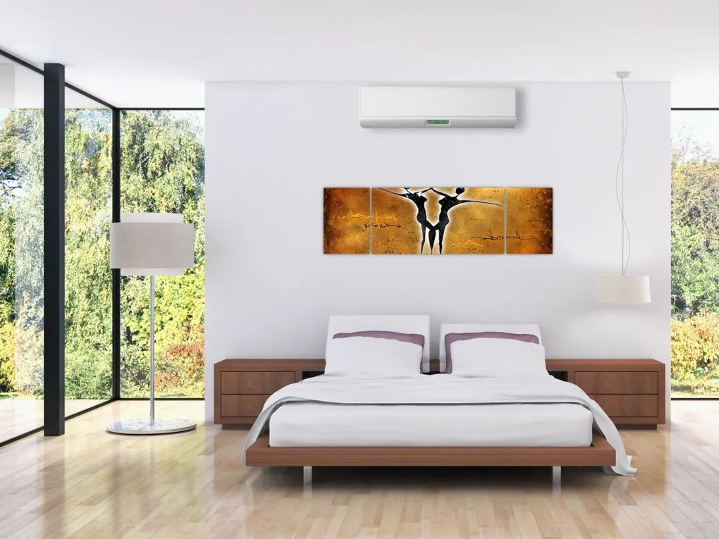 Obraz przedstawiający tańczącą parę (170x50 cm)