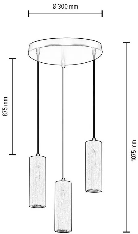 Industrialna lampa wisząca tuby nad stół - A36-Tiara