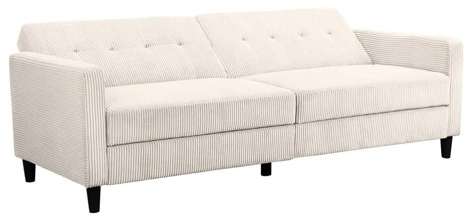 Biała sztruksowa rozkładana sofa 82 cm Hartford – Støraa