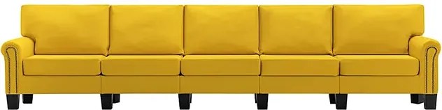 5-osobowa żółta sofa dekoracyjna - Dionas 5X