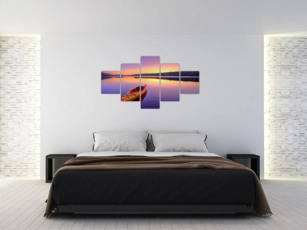 Obraz - Kajak na jeziorze (125x70 cm)