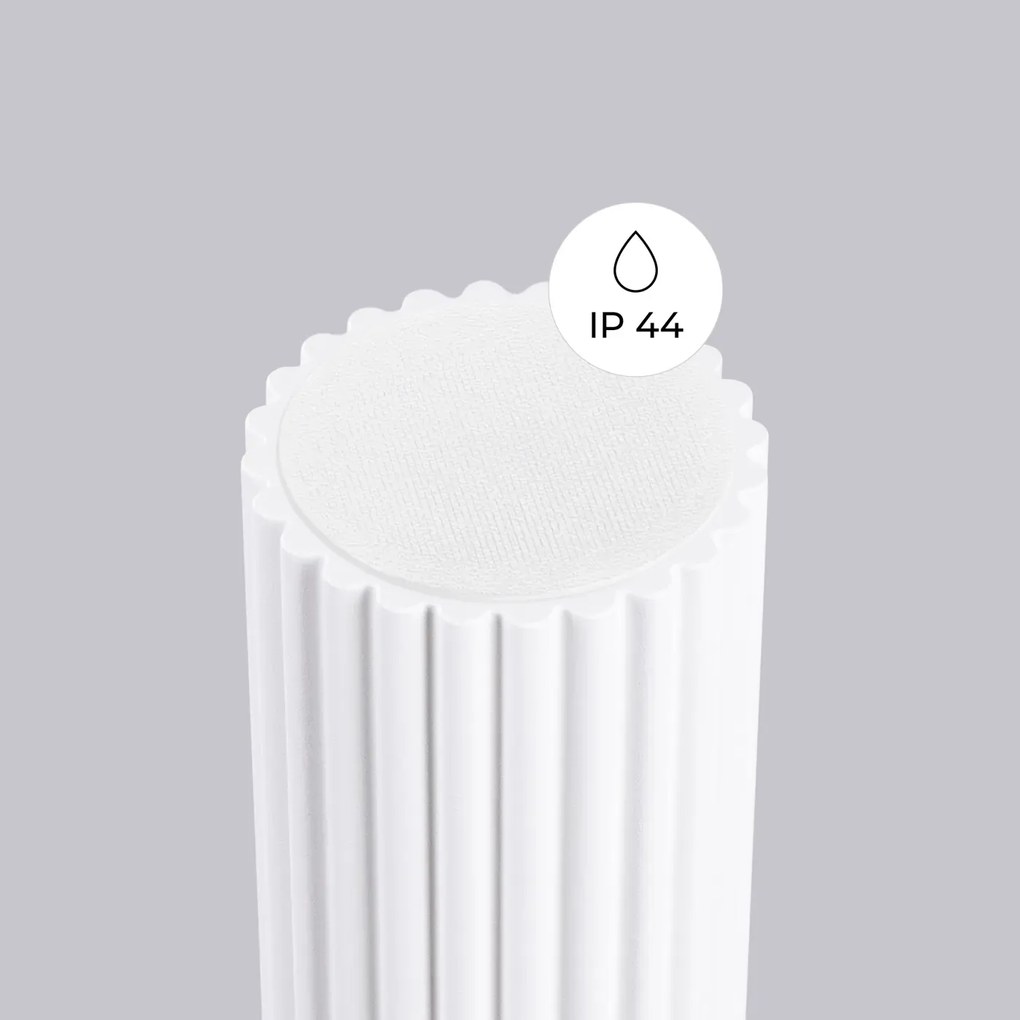Plafon HALO biały IP44 ryflowany SOLLUX LIGHTING