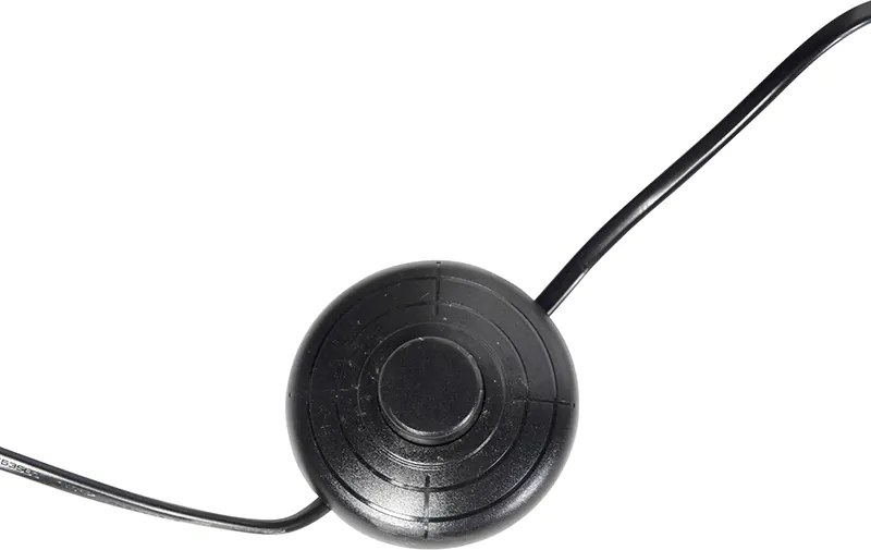 Czarna lampa podłogowa na trójnogu z drewna z czarnym abażurem 50 cm - Puros