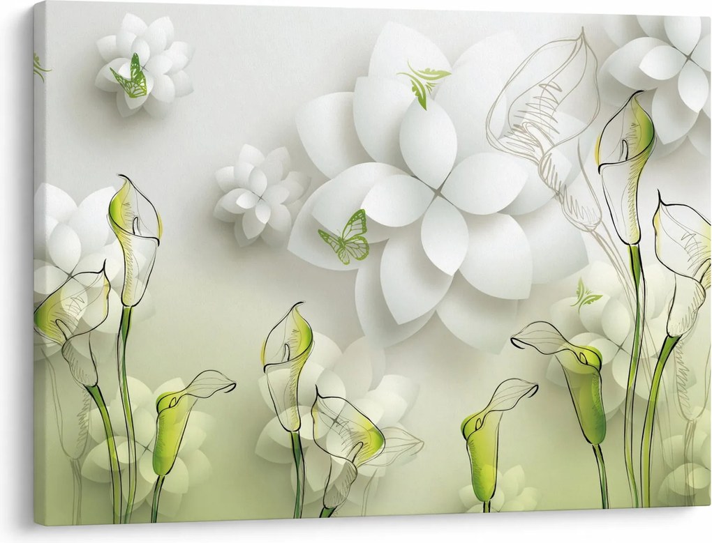 Obraz z kwiatami (70x50 cm)