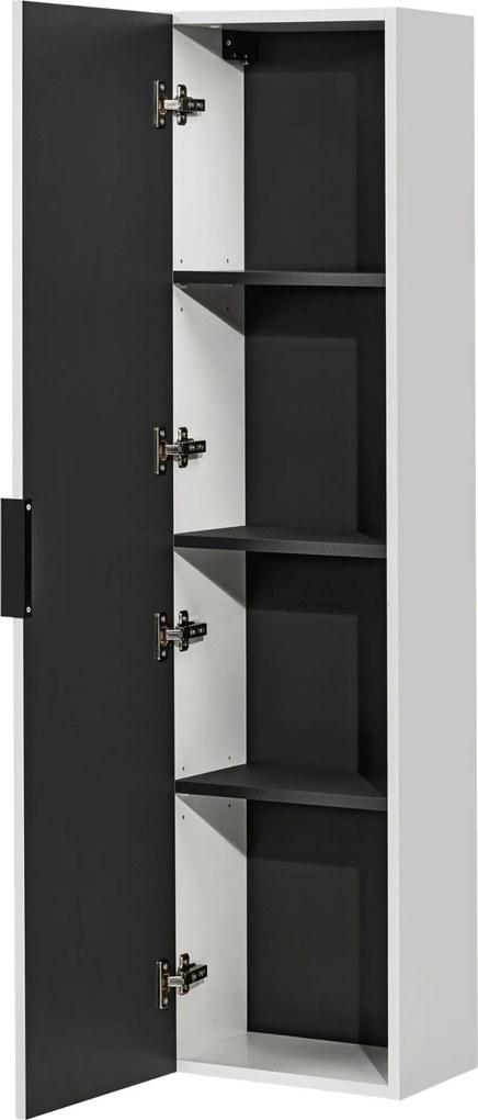 Szafka łazienkowa wisząca słupek biały mat 35 x 25 x 140 cm ASTROS White