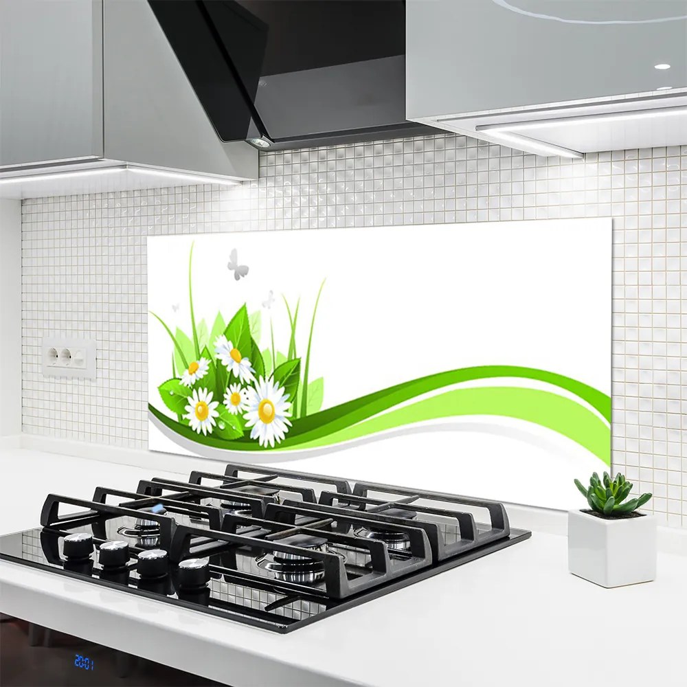 Panel Szklany do Kuchni Abstrakcyjna Gra Kształtów