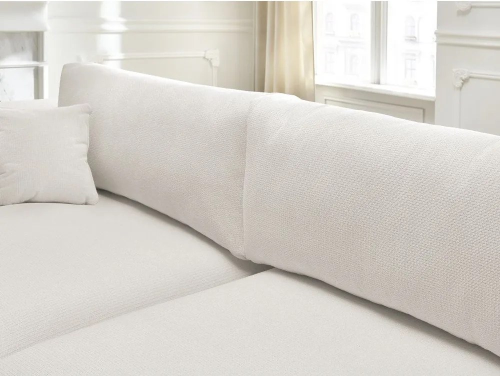 Biała rozkładana sofa ze schowkiem 265 cm Ezechiel – Bobochic Paris