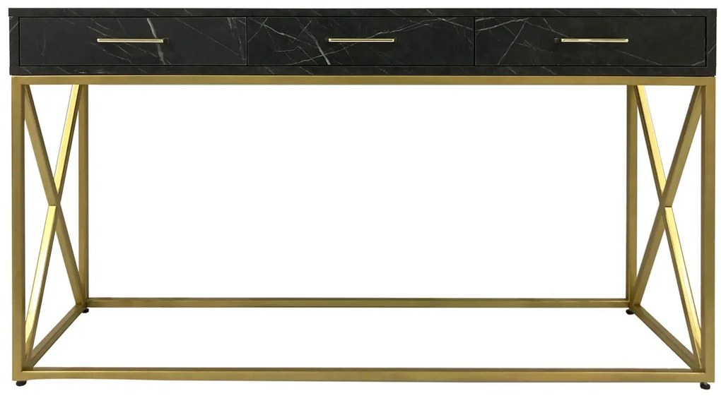 Czarno-złota toaletka konsola glamour pod lustro W0-D63