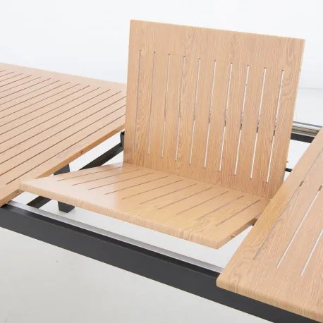 EXPERT WOOD antracyt - stół ogrodowy rozkładany aluminiowy 220/280 x 100 x 75 cm