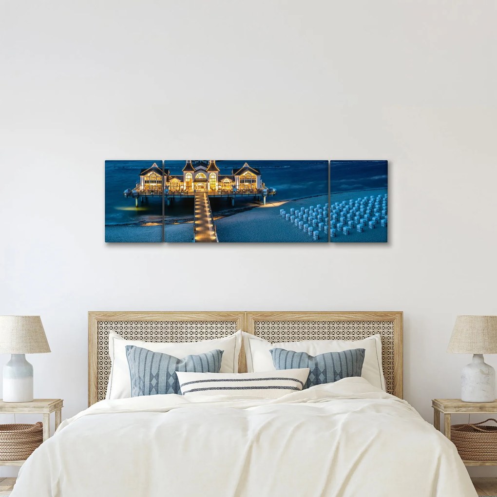 Obraz - hotel na plaży (170x50 cm)