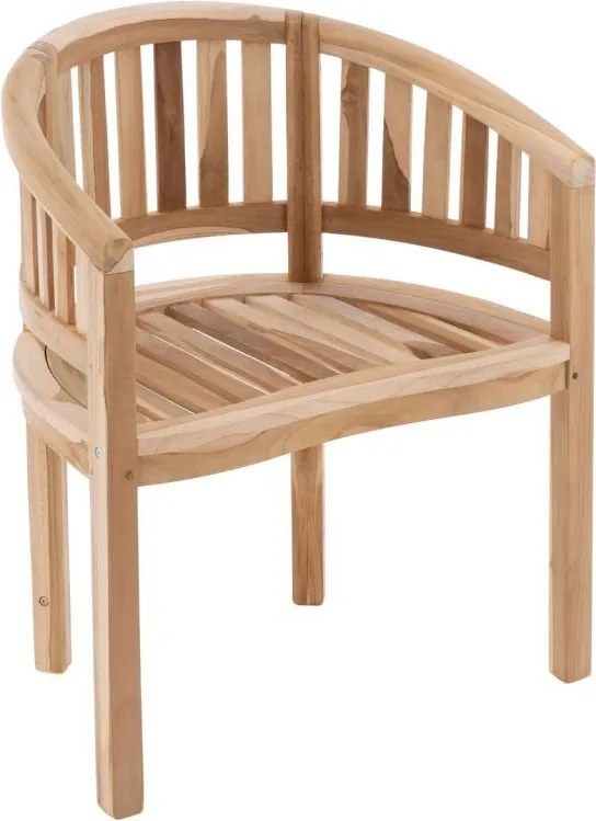 DIVERO Fotel z drewna tekowego