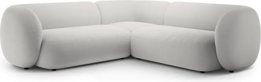 Jasnoszary aksamitny narożnik Kate – Micadoni