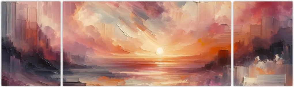 Obraz - Malowane zorze (170x50 cm)