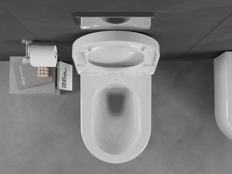 Mexen Sofia miska wc z deską wolnoopadającą twarda, biała połysk - 30798000