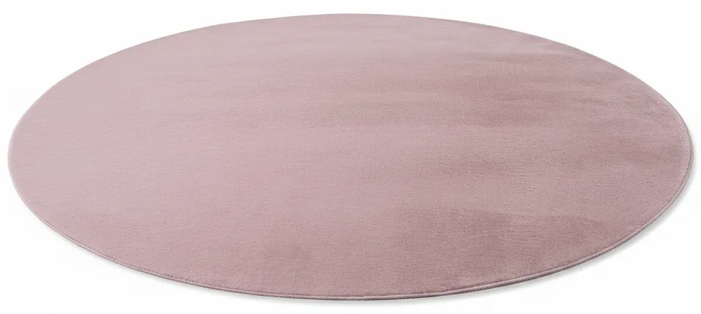 Dywan pluszowy Joy różowy koło 80 cm x 80 cm